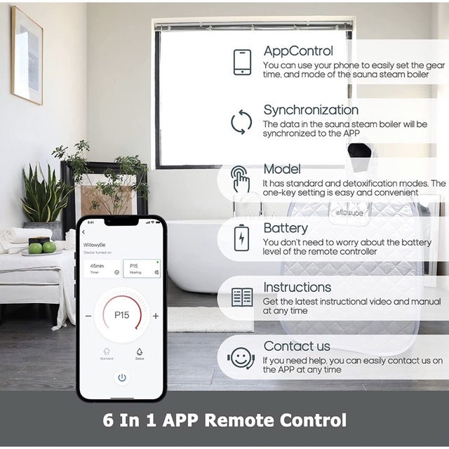 家庭用サウナ 簡単設置 コンパクト 折りたたみ Bluetooth接続 スマホ/家電/カメラの美容/健康(その他)の商品写真