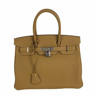 エルメス(Hermes)の　エルメス HERMES バーキン ヴェルソ30 Z刻 ブロンズドレ・ブルーブリュム シルバー金具 トゴ レディース ハンドバッグ(ハンドバッグ)