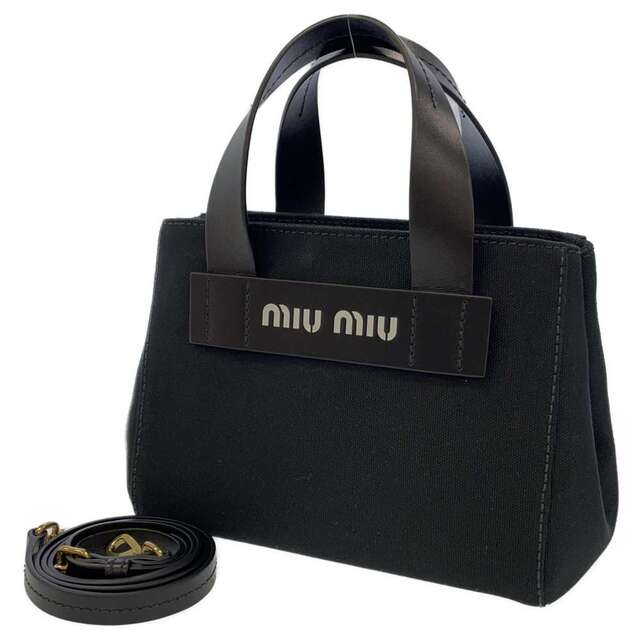 miumiu - ミュウミュウ トートバッグ カナパ キャンバス 5BA188 Miu ...