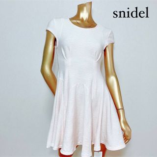 スナイデル(SNIDEL)の【新品】snidel ウエストシェイプ ワンピース フレアワンピース＊ノエラ(ミニワンピース)