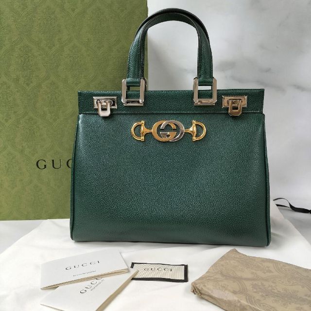 GUCCI グッチ ズゥミ スモール 2way トップ ハンドバッグ ハンドル-