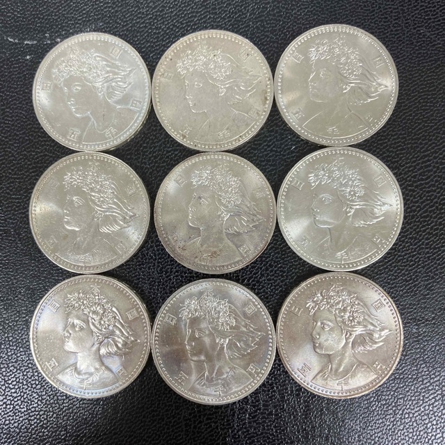 貨幣大阪万博 EXPO'90 記念5000円銀貨 9枚 - 貨幣