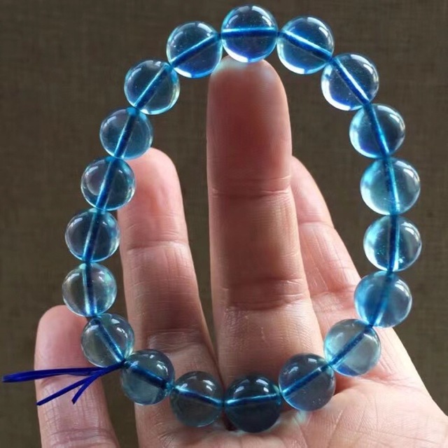 美しい ⭐︎【天然】アクアマリン ブレスレット 10mm ブレスレット+