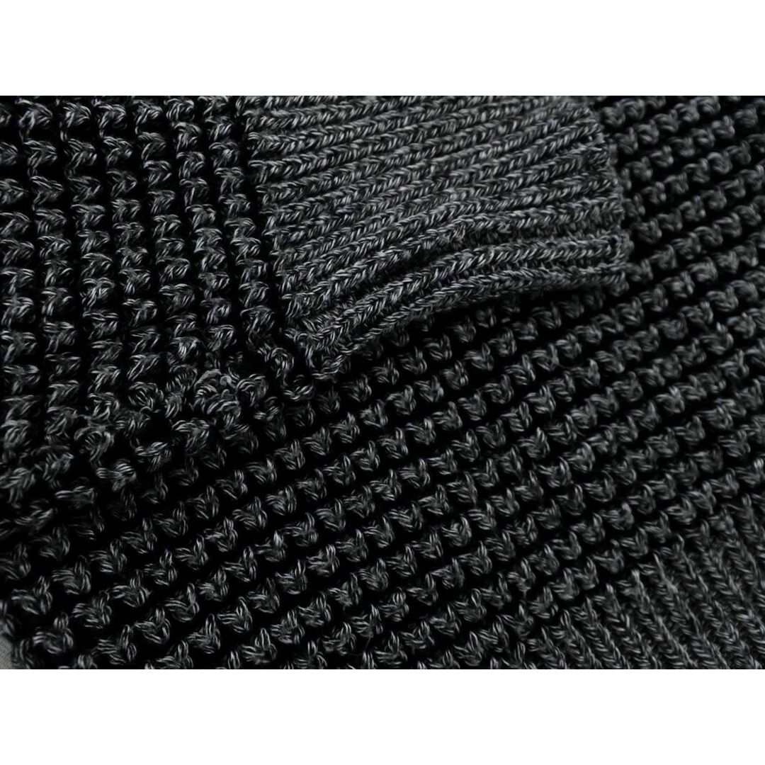 moussy(マウジー)のアズールバイマウジー ワッフル ニット セーター sizeS/黒ｘグレー ◇■ メンズ メンズのトップス(ニット/セーター)の商品写真