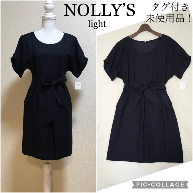 NOLLEY'S(ノーリーズ)の【タグ付き未使用】ノーリーズ* ひざ丈ワンピース 濃紺 セレモニー 入学入園 レディースのワンピース(ひざ丈ワンピース)の商品写真