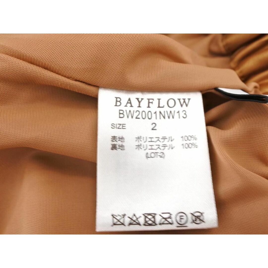 BAYFLOW ベイフロー サテン プリーツ スカート size2/ブラウン ◇■ レディース