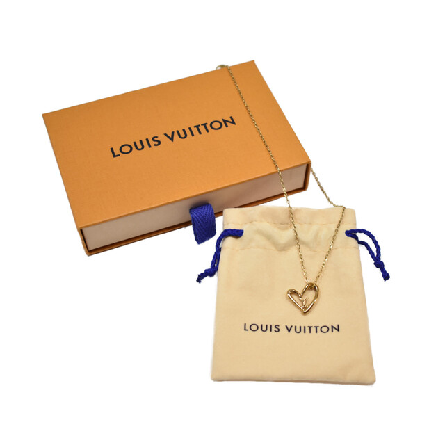 アクセサリー【箱・布袋あり】LOUIS VUITTON　コリエ・ハート フォーリンラブ　M00465　ゴールド　ネックレス　アクセサリー　ブランドジュエリー　レディース　シンプル　ギフト　プレゼント包装可　　松山久万ノ台店