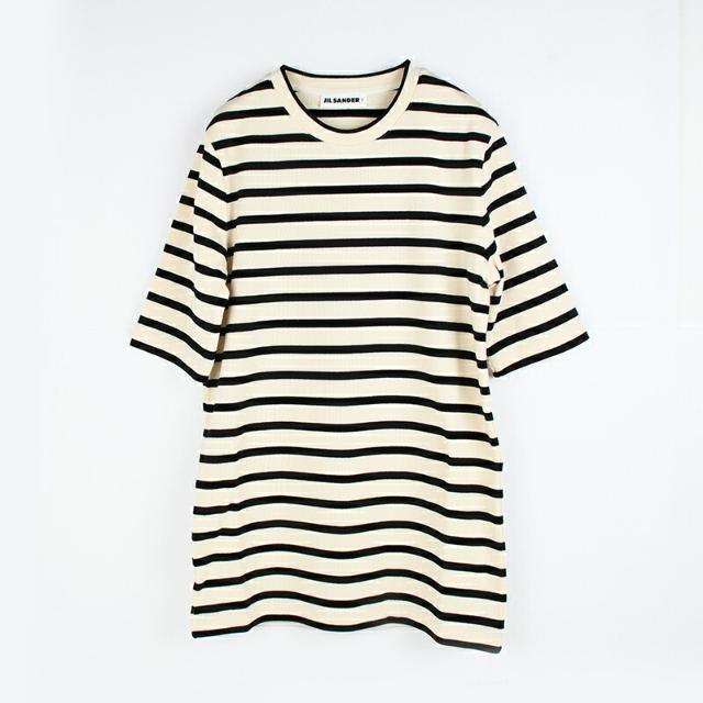 JIL SANDER ジルサンダー ボーダーTシャツ  J40GC0111 J46497 080 イタリア正規品 新品 オフホワイトボーダー