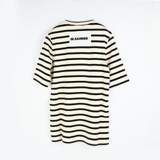 ジルサンダー(Jil Sander)のJIL SANDER ジルサンダー ボーダーTシャツ  J40GC0111 J46497 080 イタリア正規品 新品 オフホワイトボーダー(Tシャツ(半袖/袖なし))