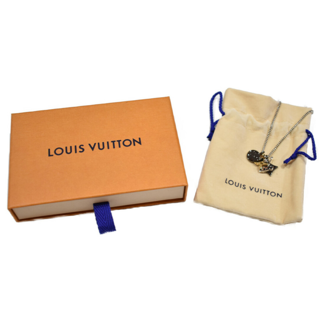 【箱・布袋あり】LOUIS VUITTON　ペンダント・LVインスティンクト　M00521　シルバー　モノグラム・フラワー　ネックレス　 ブランドジュエリー　アクセサリー　レディース　メンズ　ユニセックス　シンプル　ギフト　プレゼント包装可　【中古】　松山久万ノ台店