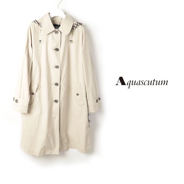 439a 新品 アクアスキュータム レインコート 撥水スプリング M~L 【超