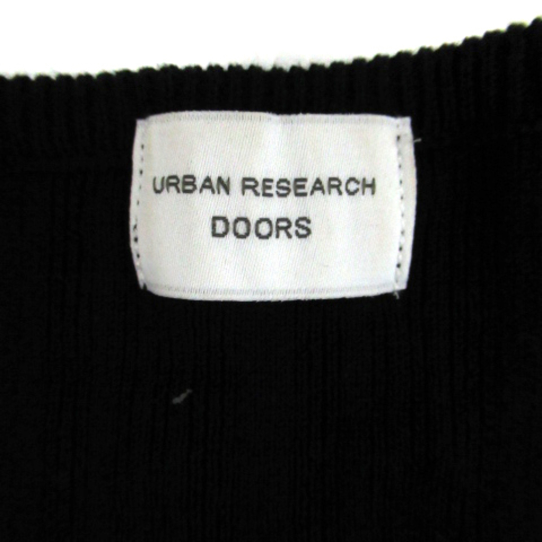 URBAN RESEARCH DOORS(アーバンリサーチドアーズ)のアーバンリサーチ ドアーズ ニット カットソー 長袖 Vネック リブ ONE 黒 レディースのトップス(ニット/セーター)の商品写真