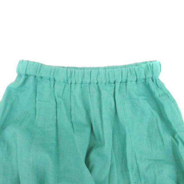 BAYFLOW(ベイフロー)のベイフロー フレアスカート ロング丈 マキシ丈 リネン混 3 緑 グリーン レディースのスカート(ロングスカート)の商品写真