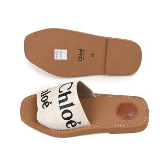 クロエ(Chloe)のCHLOE クロエ ホワイトサンダル イタリア正規品 新品 CHC19U188(サンダル)