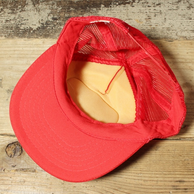 USA ヘラジカ 立体ワッペン メッシュ キャップ 帽子 レッド 赤 ss93