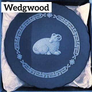 ウェッジウッド(WEDGWOOD)のウェッジウッド ジャスパー 干支 　 2003　ひつじ（未）箱付き(食器)