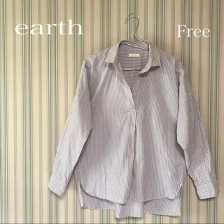 アースミュージックアンドエコロジー(earth music & ecology)の【美品】アース ミュージック＆エコロジー チュニック プルオーバー シャツ(シャツ/ブラウス(長袖/七分))