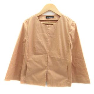 ユナイテッドアローズグリーンレーベルリラクシング(UNITED ARROWS green label relaxing)のグリーンレーベルリラクシング ノーカラージャケット ミドル丈 七分袖 40 茶色(その他)