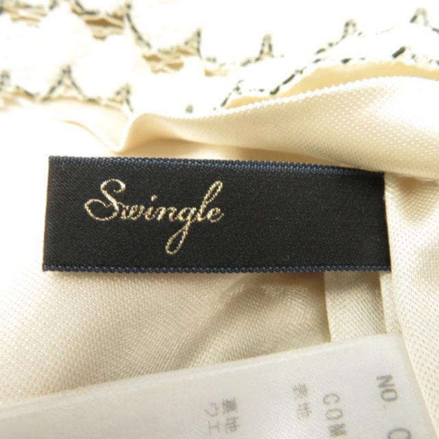 Swingle(スウィングル)のスウィングル タイトスカート ミモレ丈 花柄レース S オフホワイト /YK18 レディースのスカート(ひざ丈スカート)の商品写真