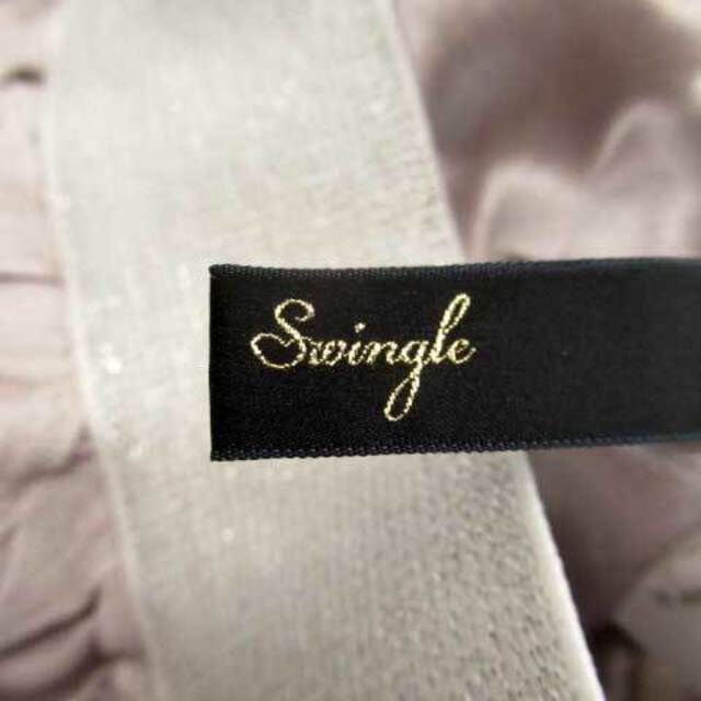 Swingle(スウィングル)のスウィングル フレアスカート ひざ丈 花柄 レース S ピンクベージュ レディースのスカート(ひざ丈スカート)の商品写真