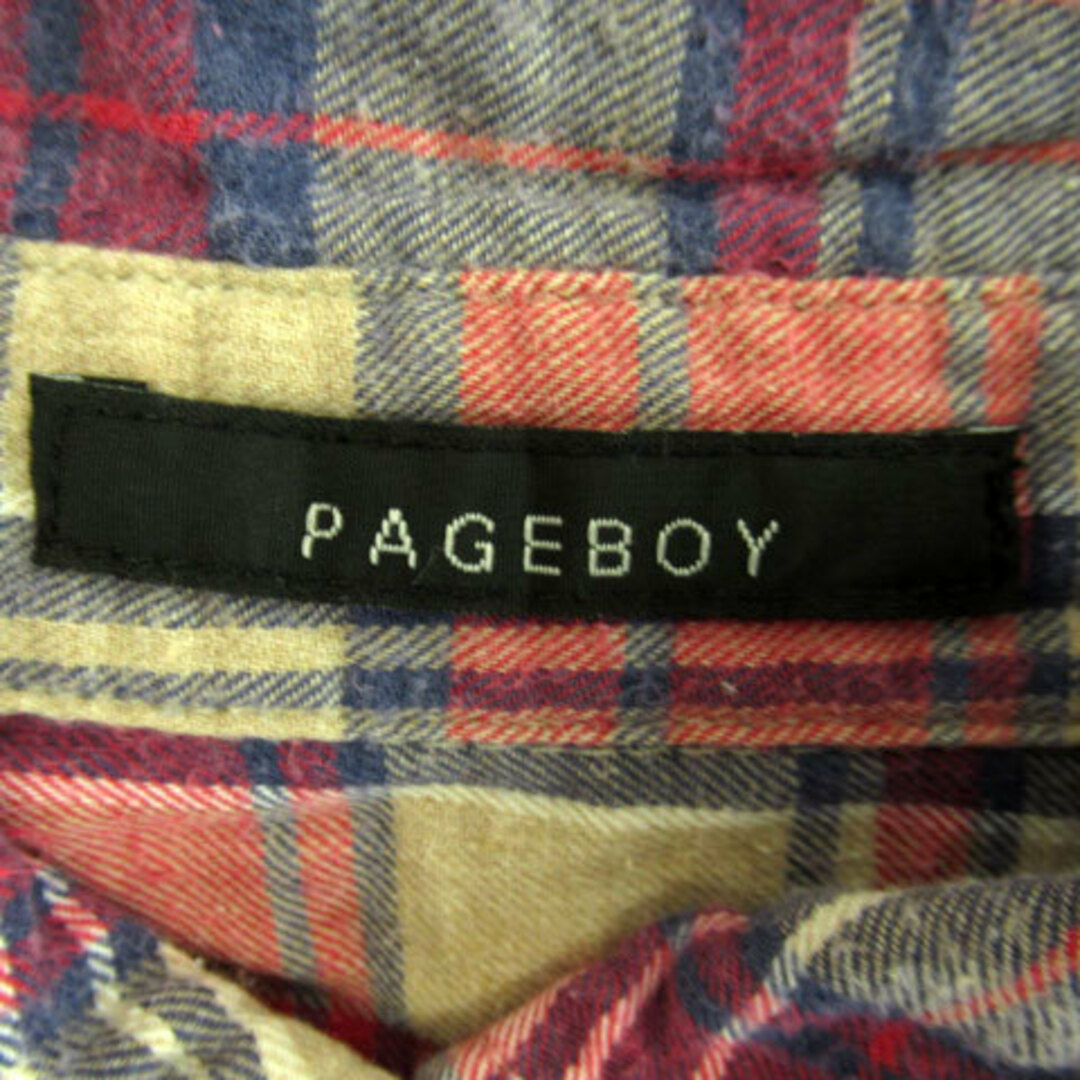 PAGEBOY(ページボーイ)のページボーイ カジュアルシャツ 長袖 チェック柄 マルチカラー M 青 赤 レディースのトップス(シャツ/ブラウス(長袖/七分))の商品写真