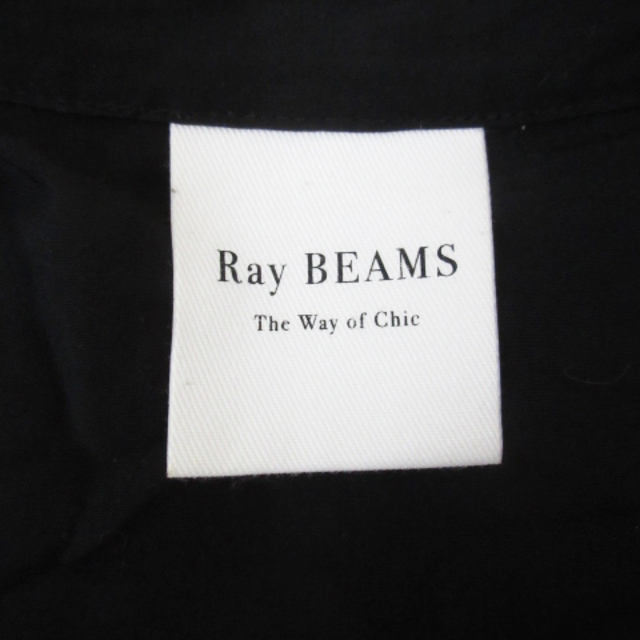 Ray BEAMS(レイビームス)のレイビームス シャツ ブラウス 半袖 オープンカラー 無地 F 黒 /FF42 レディースのトップス(シャツ/ブラウス(半袖/袖なし))の商品写真