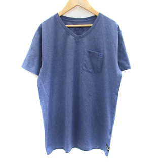 ビラボン(billabong)のビラボン BILLABONG Tシャツ カットソー 半袖 Vネック 無地 M 青(Tシャツ/カットソー(半袖/袖なし))