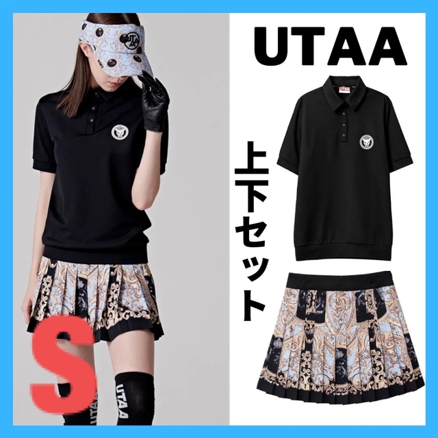 UTAA ユタ セットアップ 半袖 ポロシャツ スカート 韓国 ゴルフウェア