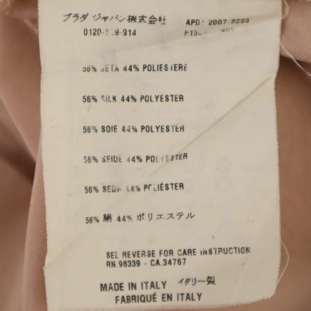 プラダ イタリア製 シルクブレンド プリーツ スカート 44 ピンク PRADA レディース   【230331】 8