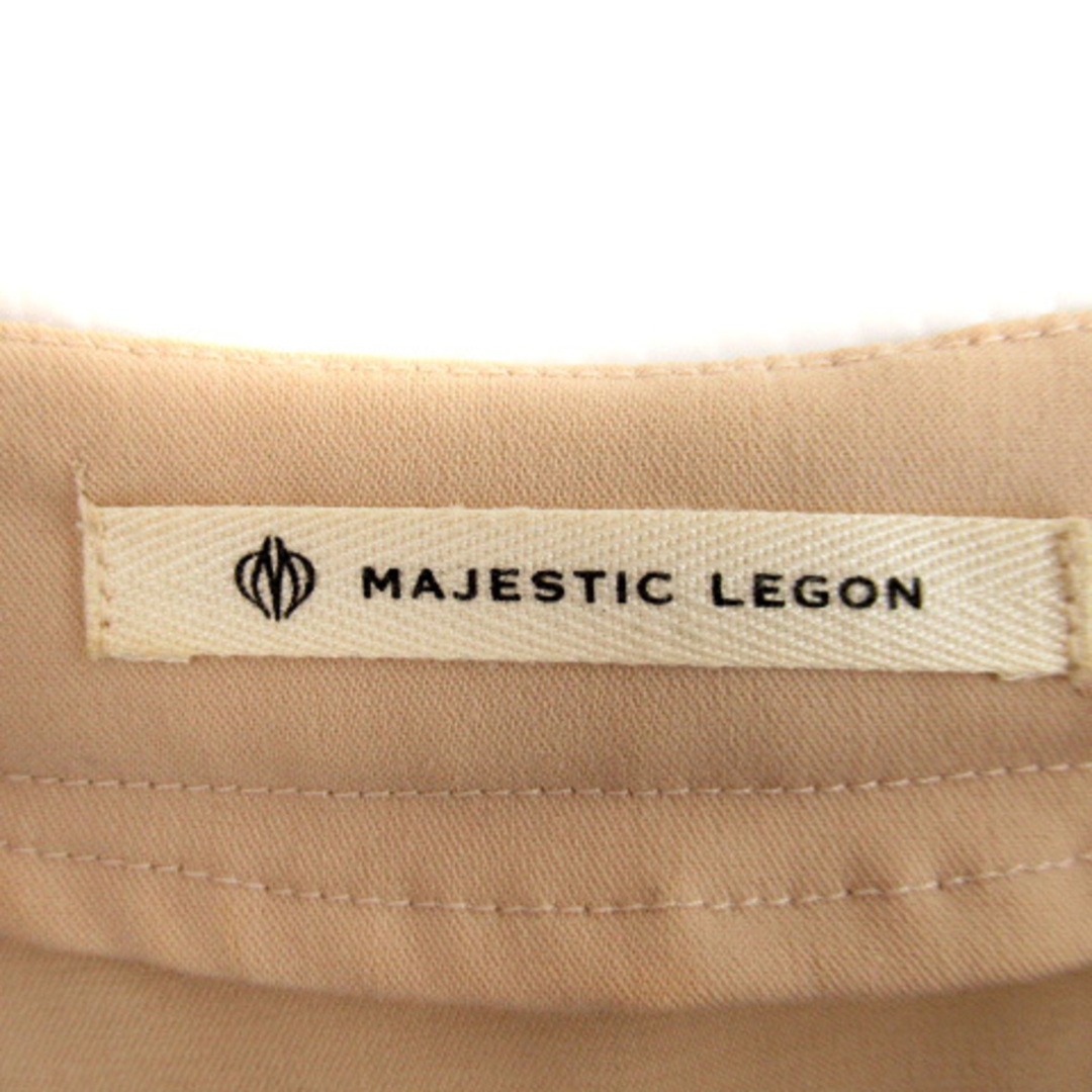 MAJESTIC LEGON(マジェスティックレゴン)のマジェスティックレゴン ノーカラージャケット ブルゾン ジップアップ M ■MO レディースのジャケット/アウター(ブルゾン)の商品写真