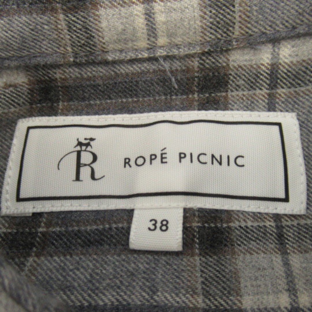 Rope' Picnic(ロペピクニック)のロペピクニック カジュアルシャツ 長袖 チェック柄 38 マルチカラー グレー レディースのトップス(シャツ/ブラウス(長袖/七分))の商品写真