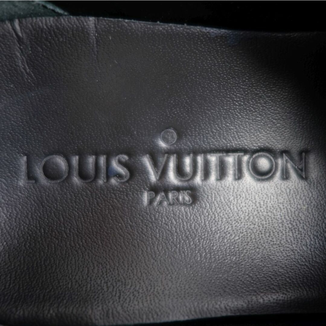 美品 ルイヴィトン LOUIS VUITTON スニーカー モノグラム カーフレザー ローカット シューズ 靴 レディース イタリア製 36(23cm相当) ブラック