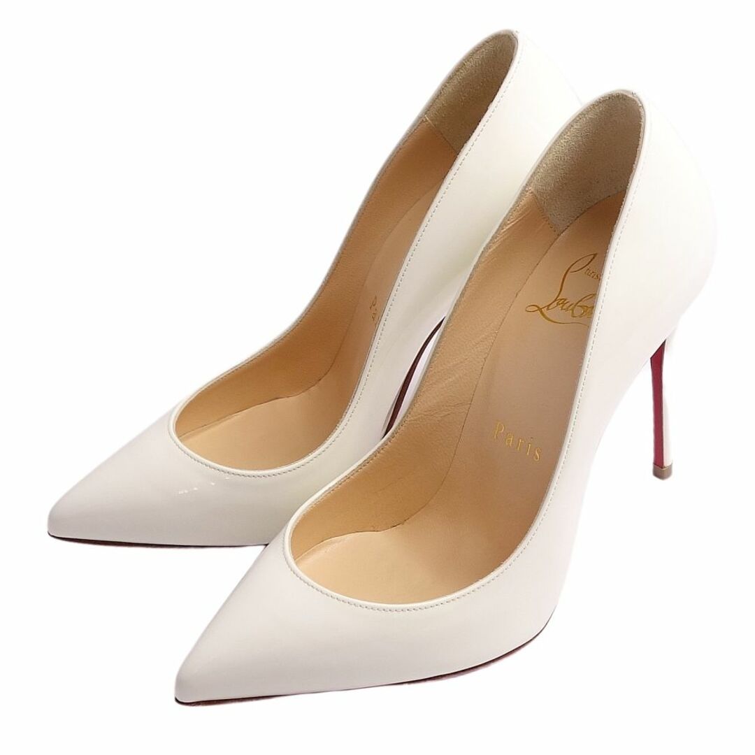 ソールヒール形ピンヒールルブタン　louboutin スタッズ　パンプス　35.5 22.5 白