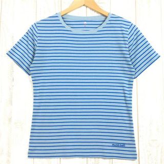 モンベル(mont bell)のWOMENs M  モンベル ウィメンズ WICボーダーT Tシャツ MONTBELL 1104817 ブルー系(その他)