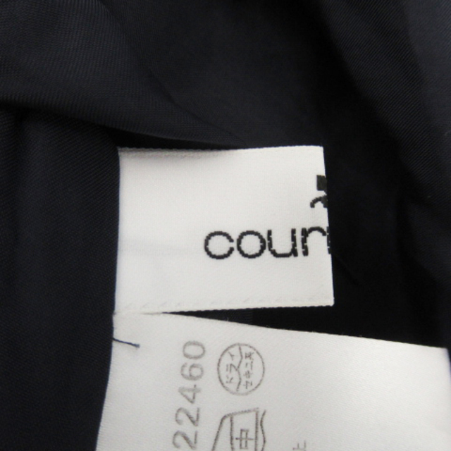 Courrèges クレージュ  スクエアネック　ワンピース　ロゴ刺繍　ブラック