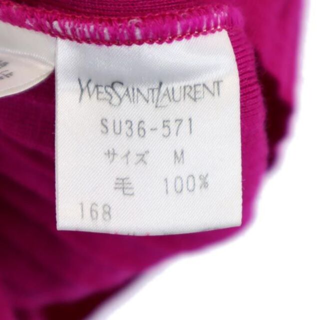 イヴサンローラン ウール ジャケット M ピンク×黒 YVES SAINT LAURENT レディース   【230331】 8