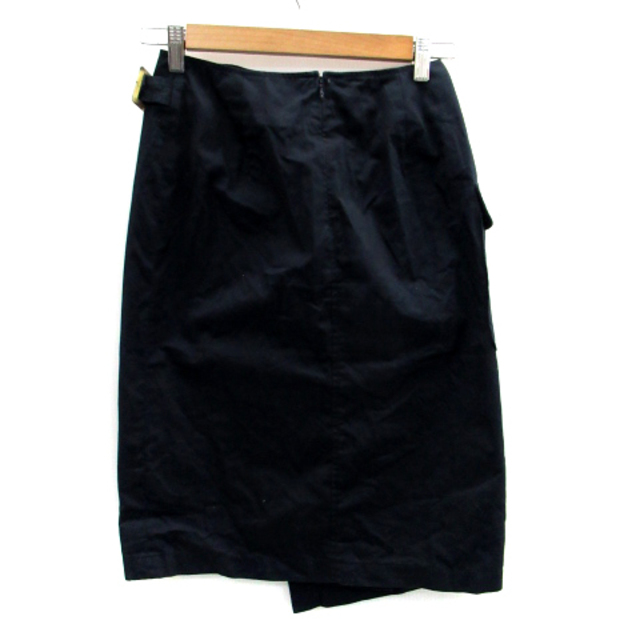 ABAHOUSE(アバハウス)のアバハウス ABAHOUSE ECRU フレアスカート ミモレ丈 無地 34 紺 レディースのスカート(ひざ丈スカート)の商品写真