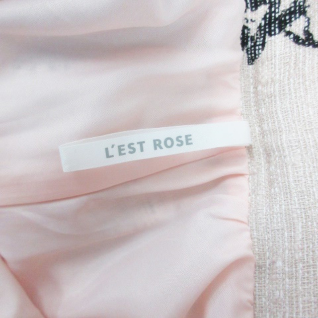 L'EST ROSE(レストローズ)のレストローズ ボックスプリーツスカート ひざ丈 総柄 S ピンク レディースのスカート(ひざ丈スカート)の商品写真
