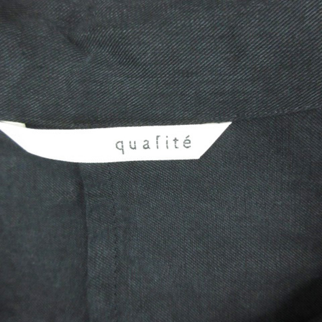 qualite(カリテ)のカリテ シャツ ブラウス 七分袖 スキッパーカラー ドルマンスリーブ 38 黒 レディースのトップス(その他)の商品写真