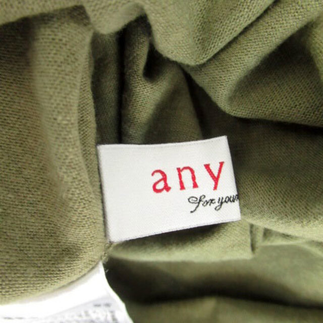 anyFAM(エニィファム)のエニィファム カットソー ラウンドネック 半袖 無地 オーバーサイズ F カーキ レディースのトップス(カットソー(半袖/袖なし))の商品写真