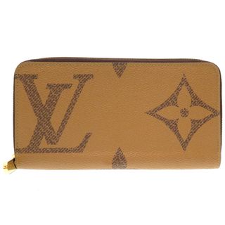 ルイヴィトン(LOUIS VUITTON)の美品 ルイヴィトン モノグラム ジャイアント M69353 ジッピーウォレット ブラウン 茶 ラウンドファスナー長財布 財布 0030【中古】LOUIS VUITTON(財布)