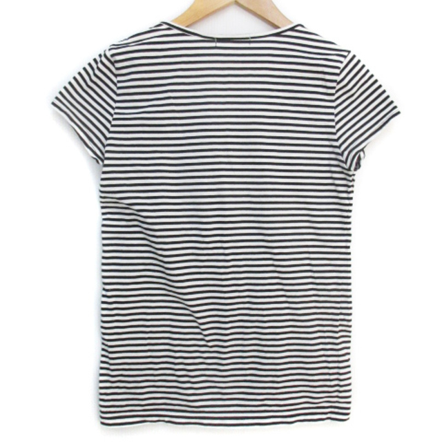 NATURAL BEAUTY BASIC(ナチュラルビューティーベーシック)のナチュラルビューティーベーシック Tシャツ カットソー M 白 黒 /FF37 レディースのトップス(Tシャツ(半袖/袖なし))の商品写真