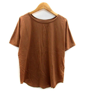 ラグナムーン(LagunaMoon)のラグナムーン Tシャツ カットソー ラウンドネック 無地 F 茶色 ブラウン(Tシャツ(半袖/袖なし))