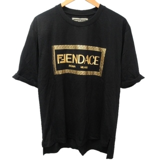 フェンディ(FENDI)のフェンダーチェ 美品 22SS Tシャツ カットソー ロゴ プリント 刺繍 S(Tシャツ(半袖/袖なし))
