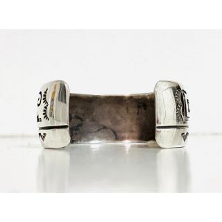 Navajo/ナバホ ロスコ・スコット バングル オーバーレイ スターリング