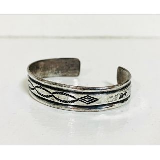 柔らかい Navajo/ナバホ ロスコ・スコット バングル オーバーレイ