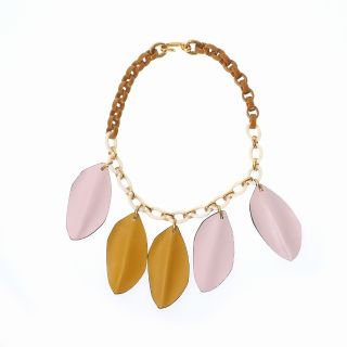 マルニ MARNI 20SS チェーン ネックレス レザー マルチカラー