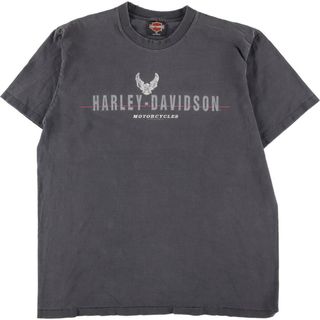 ハーレーダビッドソン(Harley Davidson)の古着 90年代 ハーレーダビッドソン Harley-Davidson 両面プリント モーターサイクル バイクTシャツ USA製 メンズL ヴィンテージ /eaa325076(Tシャツ/カットソー(半袖/袖なし))