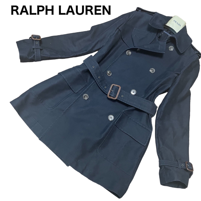 鉄道運行 RALPH LAUREN トレンチコート ダブルブレスト ベルト類完備