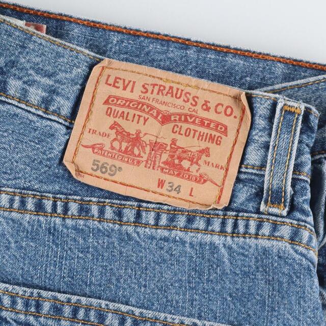 Levi's リーバイス 569ハーフデニムパンツ ジーンズ 濃紺系 W34